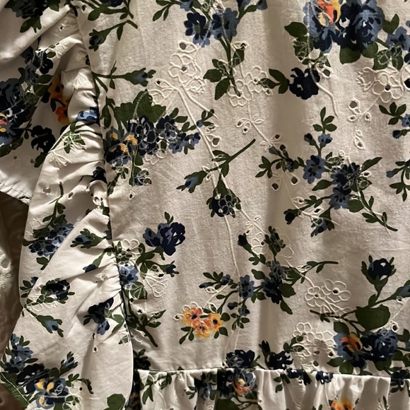 Zara Dresses Zara Floral Eyelet Babydoll Dress Poshmark